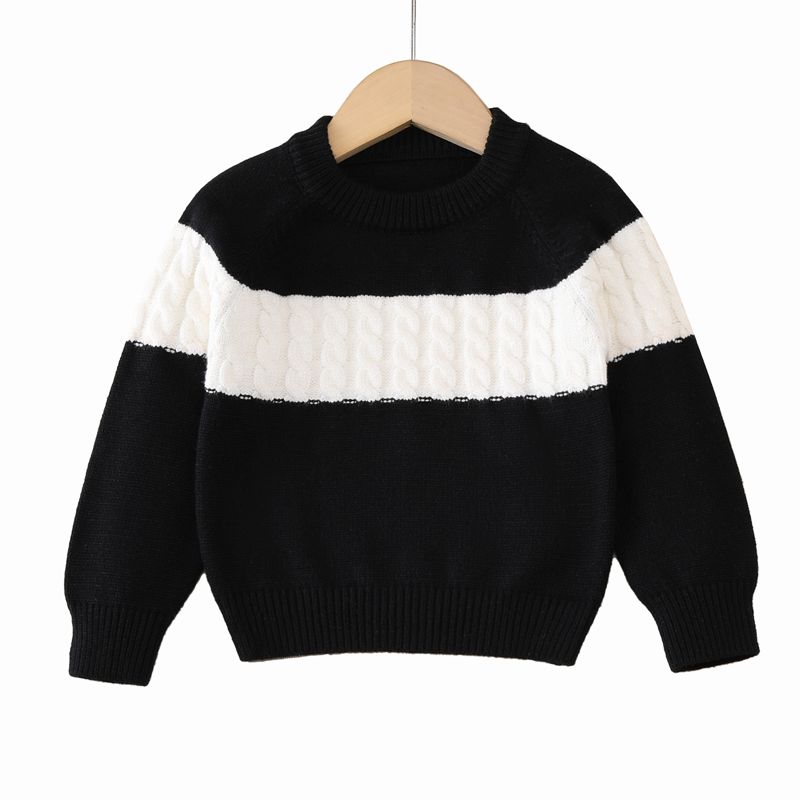 Färgblock långärmad crewneck tröja barn