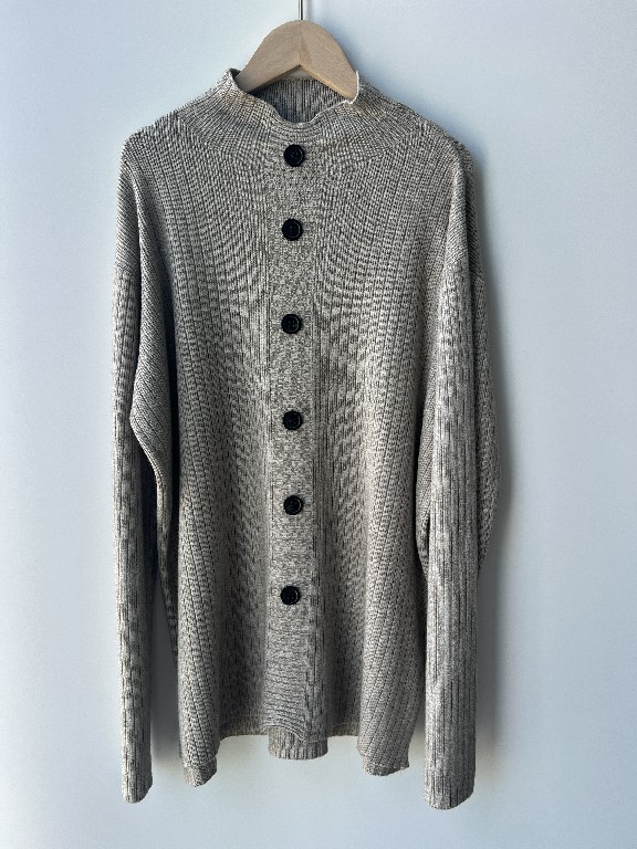Lång knapp turtleneck pullover stickad tröja kvinnor