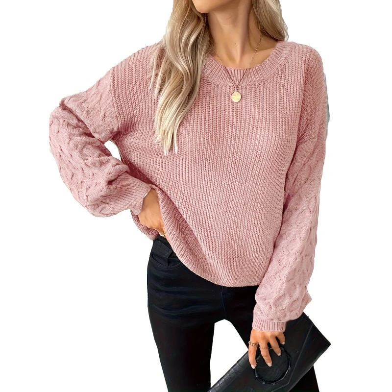 Rosa pullover tröja kvinnor