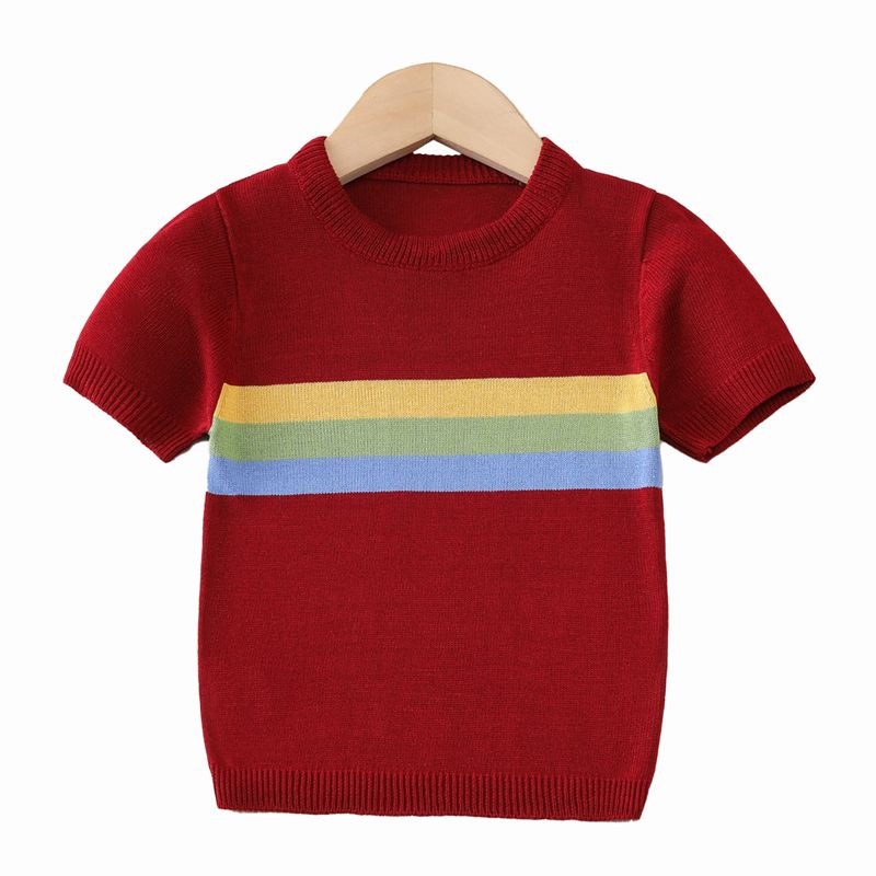 Rainbow Stripes Pullover tröja barn