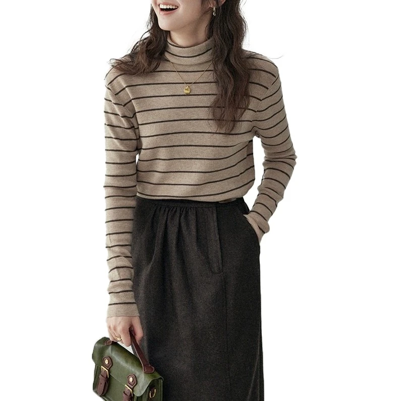 Turtleneck Pullover randig tröja